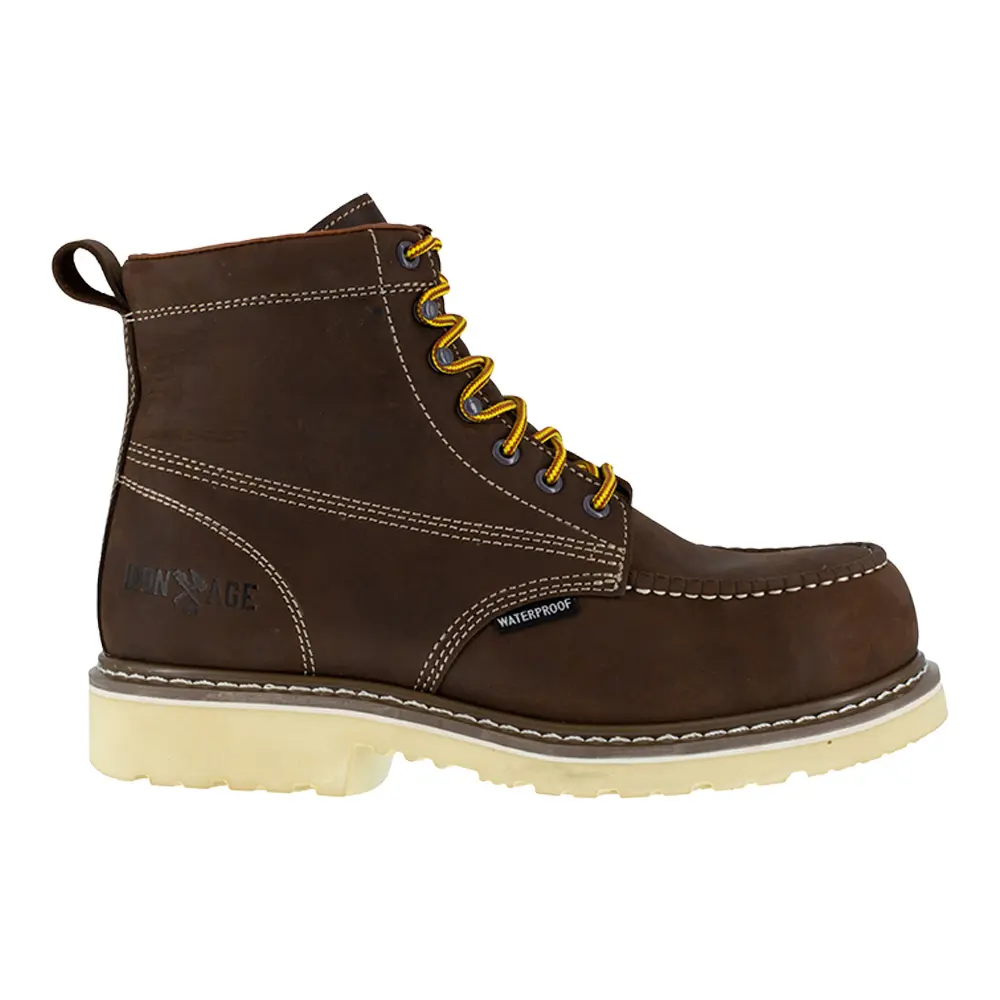 Iron Age Mens Solidifier 6 Inch Waterproof Composite Toe  Work Safety Shoes Casual - Brown