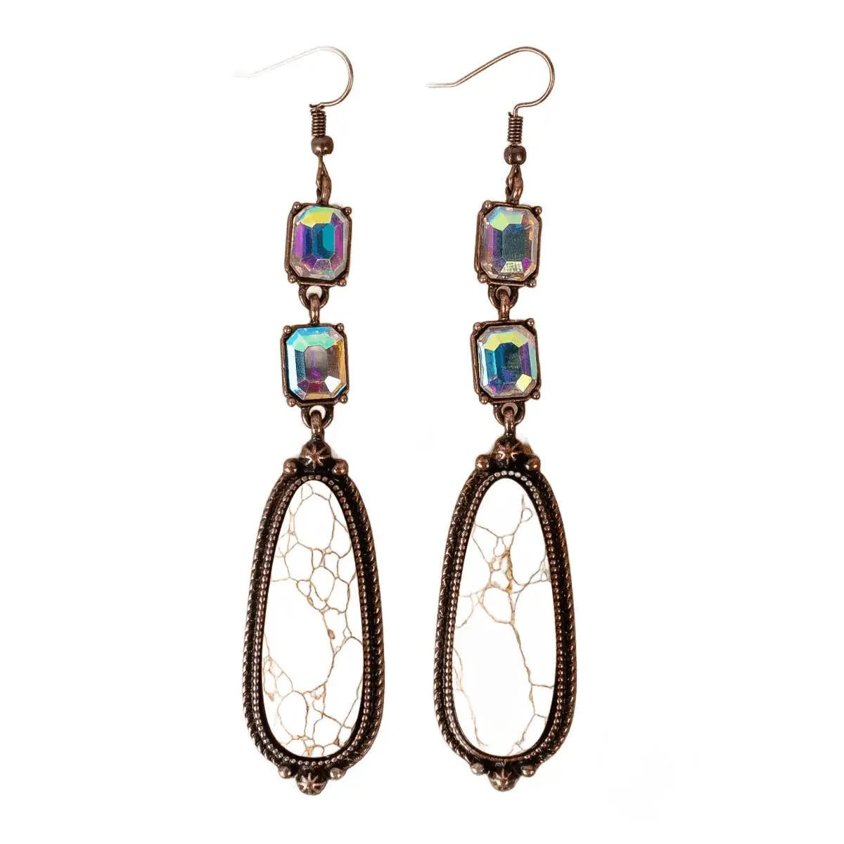 Ivory and Cream Squash Blossom Earrings