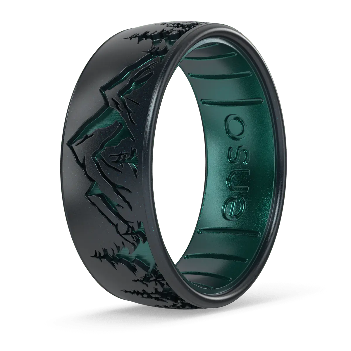 Enso Rings Etched Nature Silicone Ring | Comfortable Everyday Band | Lifetime Warranty