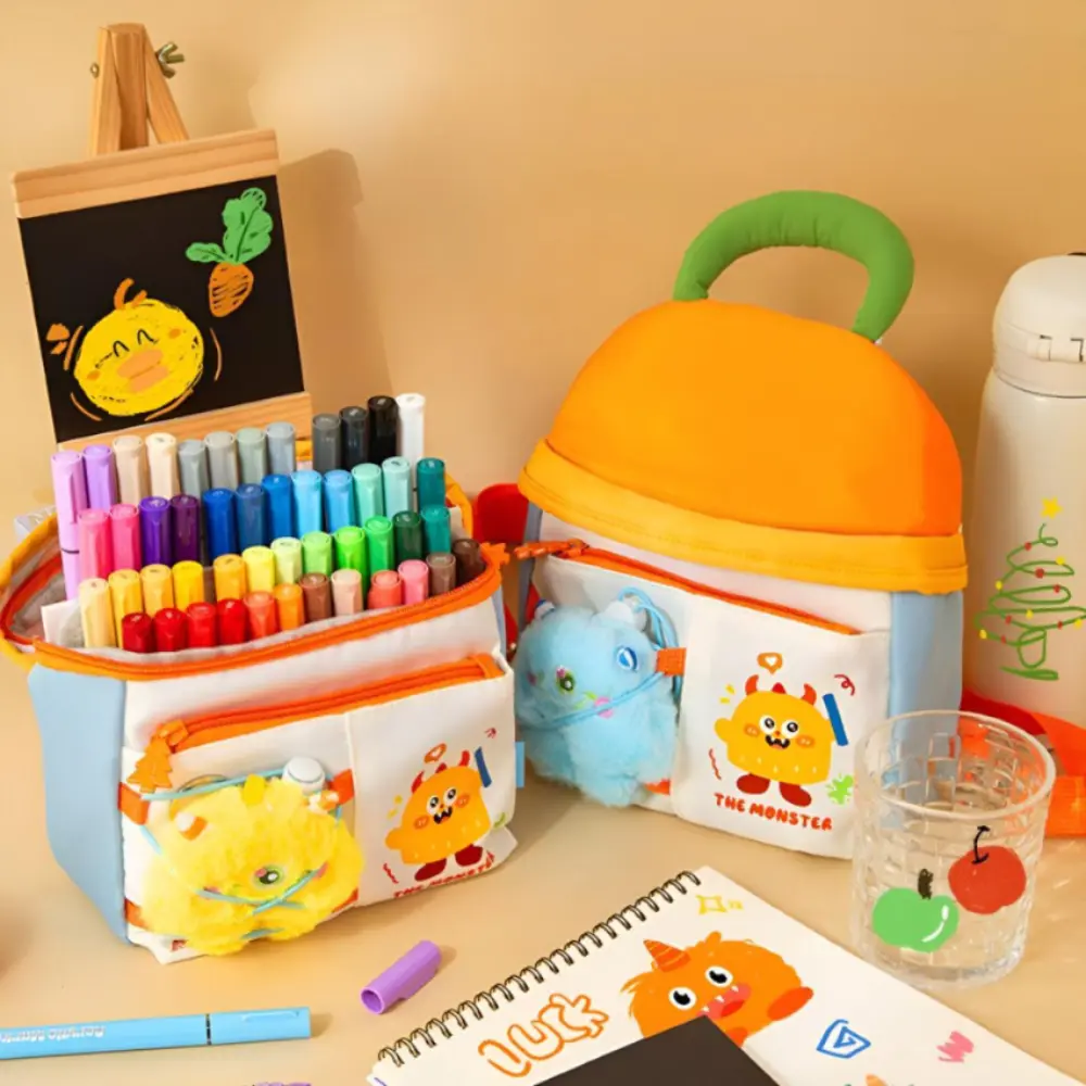 2 sets simple markers, 24 colours 48 colours, with storage case, blendable, washable, opaque safe, coloured markers, high capacity quick drying, DIY drawing art colouring, marking study sorting, vibrant markers