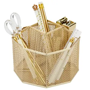 ANNOVA Mesh Rotatable Desk Organizer with 5 Compartments 360°