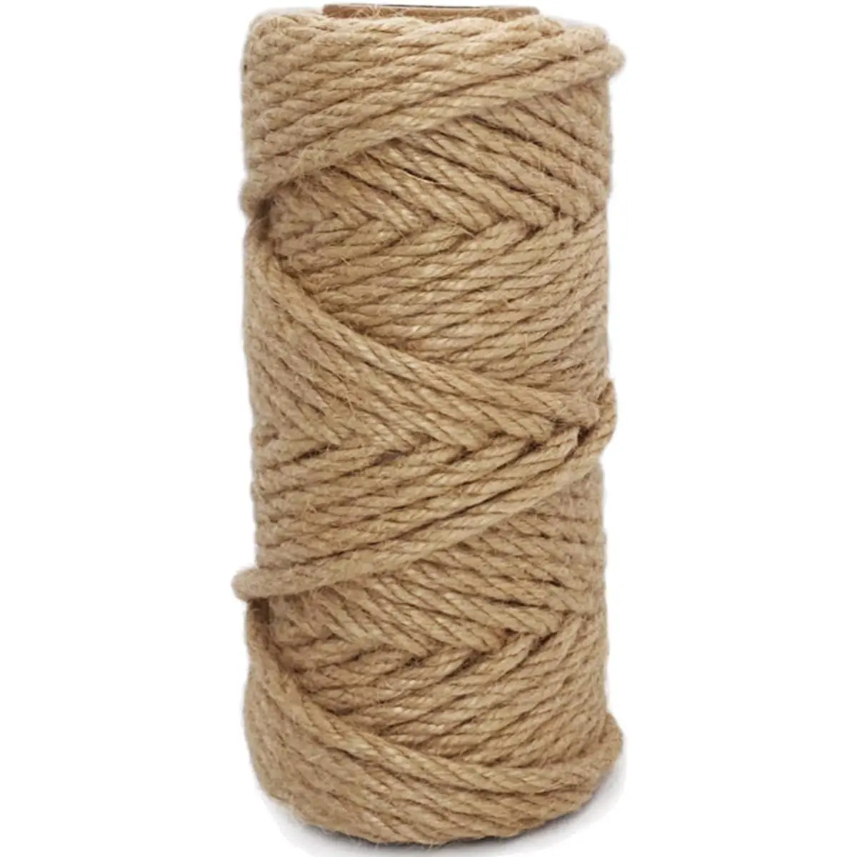 6mm 4-Ply Heavy Duty Thick Jute Rope, Durable Hardware Rope Twine for Gardening, Crafting, Packing and Bundling, Durable Rope