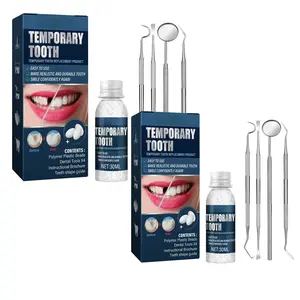 2 Pack Tooth Repair kit with 4 Dental Tools, Tooth Filling Repair The Missing Teeth, Dental Care Kit Fixing Broken Teeth, Save Smile Cause Bad Teeth and Smile Confidently Again