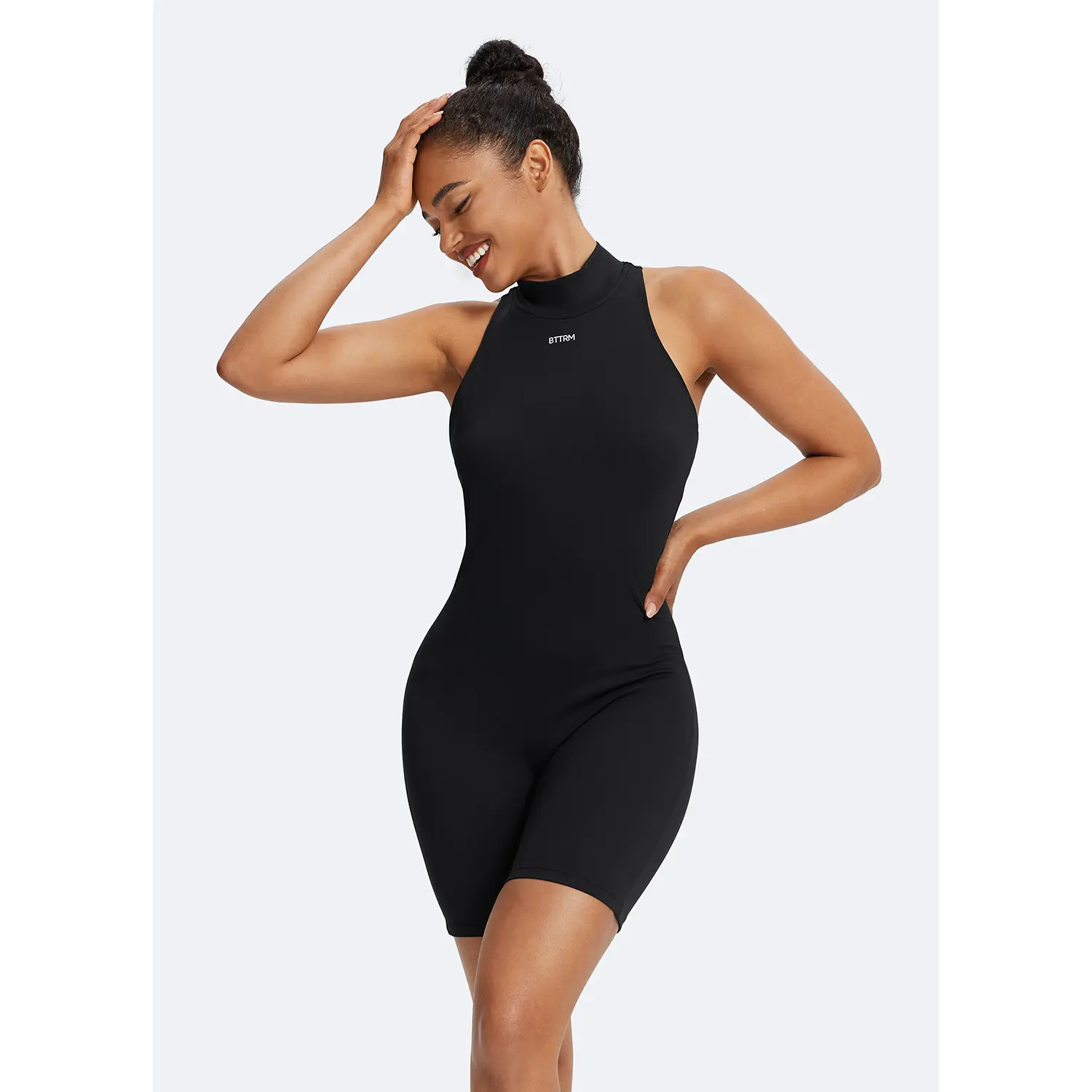 Women's Chic Fit Sleeveless High-Neck Body Slimming Shapewear Bodysuit - Plus Size, Casual, Waist Sculpting, Elegant, Compatible with Any Outfit