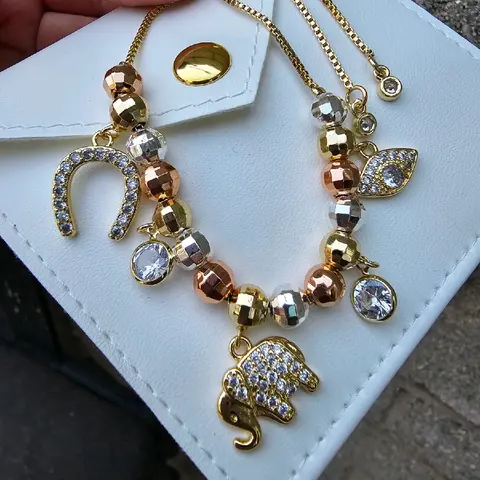 adjustable gold plated bracelet