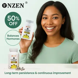 NZEN Candida Cleanse 60-Day Gut Reset with Oregano Leaf, Caprylic Acid & Black Walnut Hulls for Digestive Comfort & Yeast Control - Made in the US - Healthcare, Natural