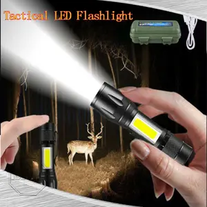 LED Tactical Flashlight Super Bright Mini USB Rechargeable Camping Flashlight US