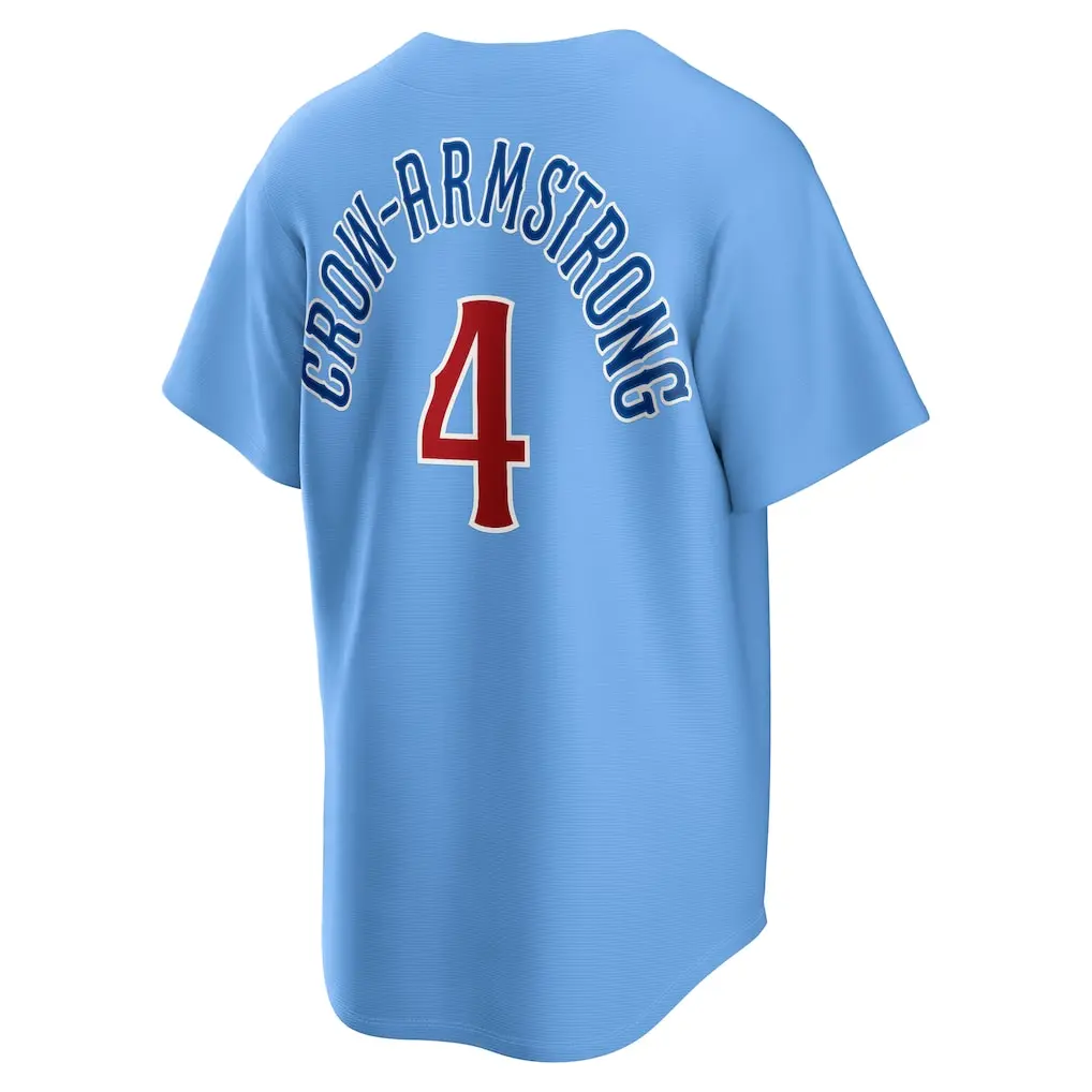 Unisex Baseball Jersey #Chicago Jersey #4Armstrong Alternate Player Jersey-Light Blue