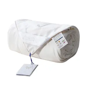 KAQILISI 3-Sided Zipper Open Silk Comforter Summer Cooling Blanket 200x230cm