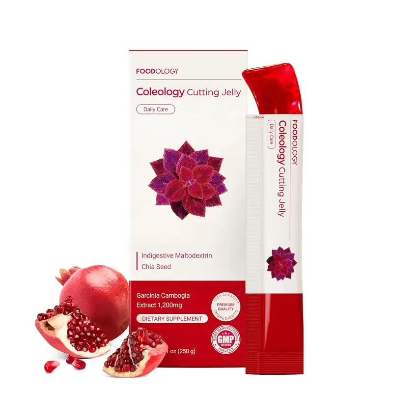 Coleology Cutting Jelly | Supports Carbohydrate Metabolism, Promotes Smooth Digestion-1 Pack of 10, Refreshing Pomegranate Flavor Contains Garcinia Cambogia, Chia Seeds Collagen, Hyaluronic Acid