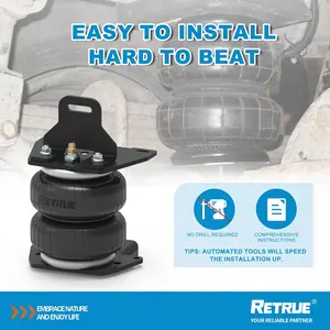 RETRUE Rear Air Bags Suspension Kit for Toyota Tundra 2022-2026 Truck Towing, 5000 Lbs of Load Leveling Capacity, Replacement for Firestone 2628 Ride Rite Airbags for Trucks Rear Suspension, Truck Accessories, Aftermarket Truck Accessories