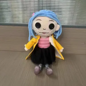 Kawaii Coraline Plush Pillow 28cm Soft Stuffed Doll Lovely Collectible Toy Home Decoration Kids Gift