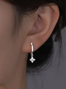 Rhinestone Flower Shaped Dangle Earrings (1 Pair), Floral Earrings, Elegant Jewelry for Women, Fashion Jewelry for Party, Daily Clothing Decor, Trendy All-match & Exquisite Jewelry for Birthday Gift, Daily Wear Earrings