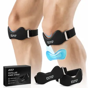 HYPICHOR Double-Layer Silicone Patellar Knee Strap for Knee Pain Relief, Adjustable Below-Kneecap Support Brace for Men & Women, Ideal for Running, Basketball, Volleyball, Squats, Tendonitis, Jumper’s Knee & Meniscus Support【Buy 1 Get 1 Free】
