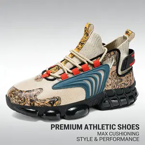 Men's Retro Camo Chunky Sneakers -  Breathable Mesh Lace Up lightweight Running Shoes with Non- Sole, All-Match Casual Sports Shoes for Daily Walking, Gym & Streetwear Style slip resistant work boot