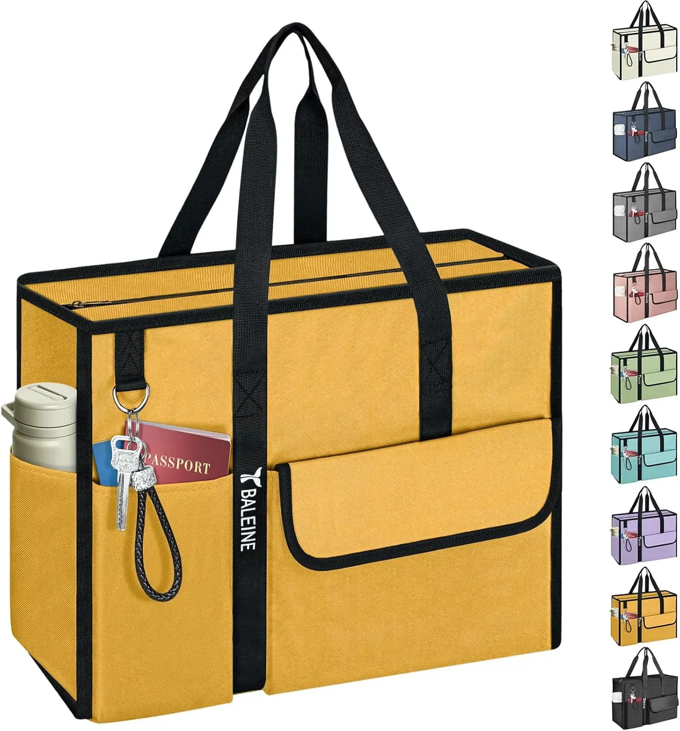 Heavy-Duty Foldable Tote Bag with Reinforced Base & Multiple Compartments | Ideal for Nurses, Travel, Office & Gym Essentials