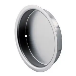 PRIME-LINE Slide-Co 2 in. Dia. Satin Finish Plated Steel Round Mortise Pull (Mortise Fit) 6-Pack Door Hardware, Includes Door Knob and Nails for Sailing Water Sports