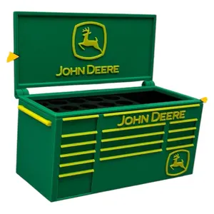 John Deere Workbench Toolbox Pen Holder - Mini Tool Chest Organizer for Desk, Durable 3D-Printed Material, Ideal for Mechanics, Woodworkers, and DIYers