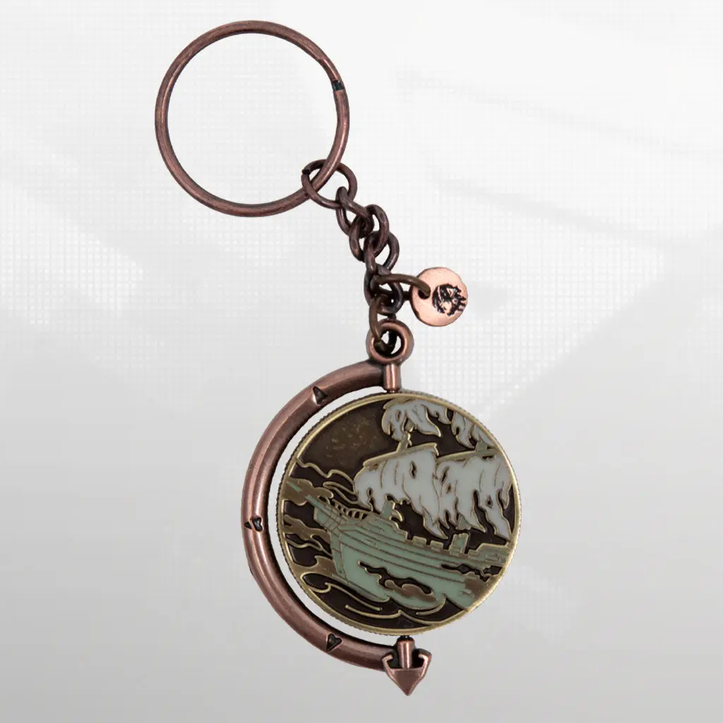 Sea of Thieves - Voyage Keychain - High Quality Spinning Metal Glow in the Dark Keychain. Original & Officially Licensed.