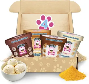 Puppy Cake - Ice Cream Mix for Dogs - Variety 4 Pack - Add Water and Freeze!