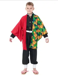 Halloween Adult Costume Demon Slayer Series Tanjiro Kamado Nezuko Inosuke Cosplay, Anime Inspired Halloween Apparel