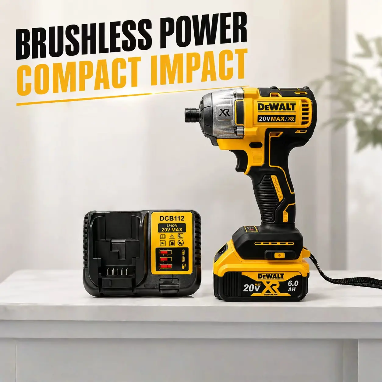 DEWALT DCF887 20V Max XR Cordless Impact Driver - 205N·m High Torque, 6.0Ah Lithium-Ion Powered Electric Screwdriver