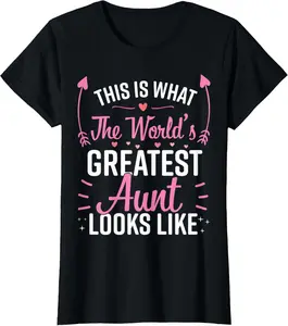 100% Cotton Best Aunt Future Aunt Aunt To Be Auntie T-Shirt