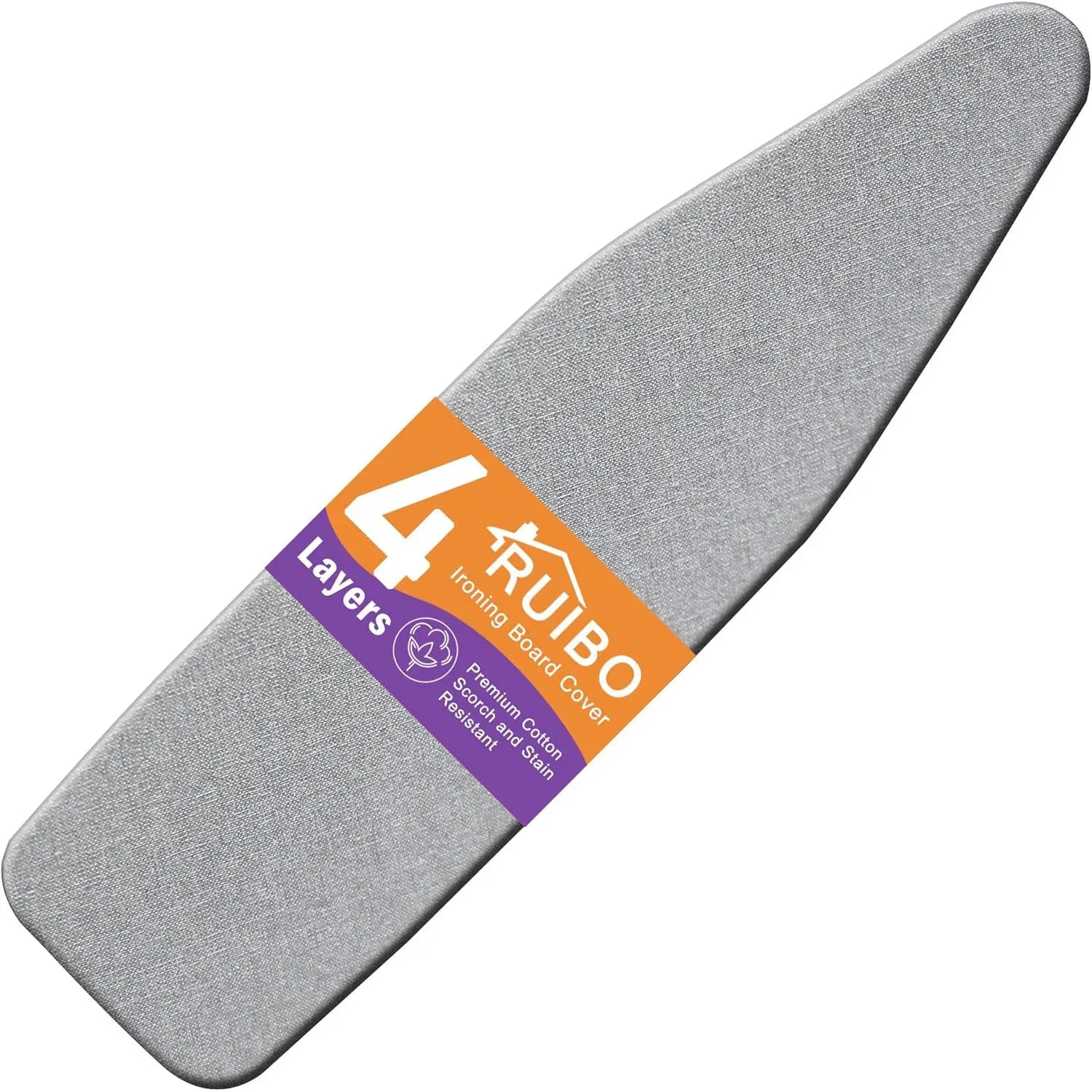 Ironing Board Cover and Pad - 4-Layer Extra Thick, Durable, Smooth Laundry Accessory, Scorch & Stain Resistant, Elastic Edge for Standard 15x54 in Ironing Boards, Iron Board