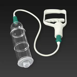 3-Piece Joint Cupping/Suction Cup Set with a powerful vacuum pump and shatterproof U-shaped cups, used for back massage and body relaxation — batteries not included; suitable for both men and women for body management.