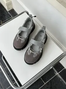 Women's Thick Sole Rubber Height Increase 4cm Ballet Shoes, Patchwork Low Top Mary Jane Flats, Comfortable Casual Leather Shoes for All Seasons