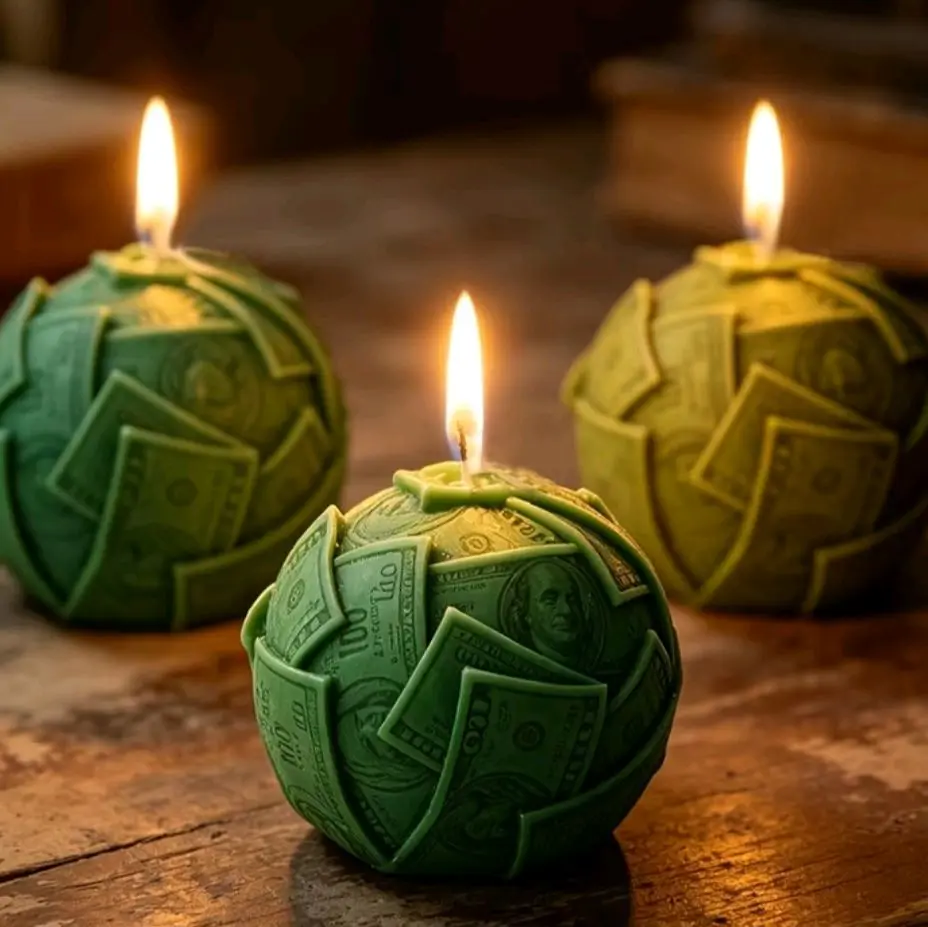 Hundred Dollar Bill Candle