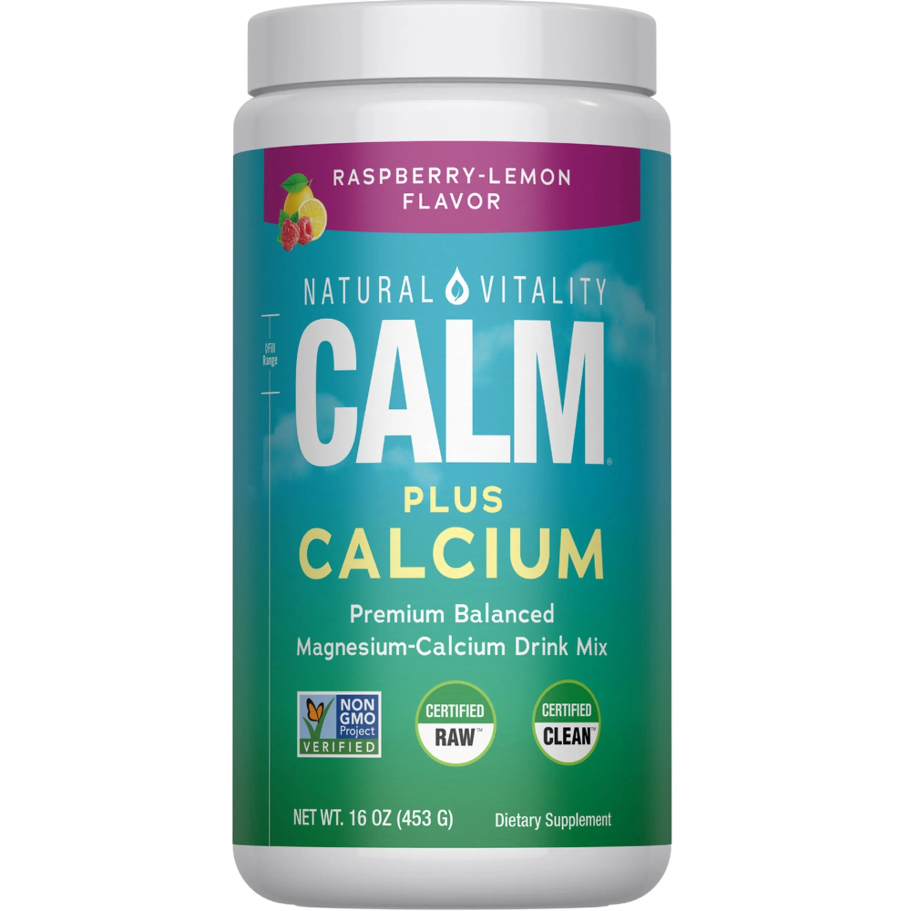 CALM plus Calcium Powder Raspberry-Lemon, 16 oz (454 g)