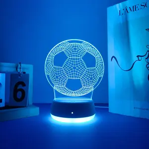 Football Theme 7-Color LED Night Light, USB Powered Touch Switch Base, Atmosphere Light, Ideal Gift for Bedroom Living Room Decor, Led Atmosphere Lamp