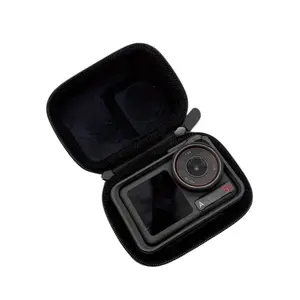 Hard PU Carrying Case for DJI Osmo Action 6/5 Pro/4/3, Portable Storage Bag with Carabiner, Travel Protective Pouch for GoPro 13/12
