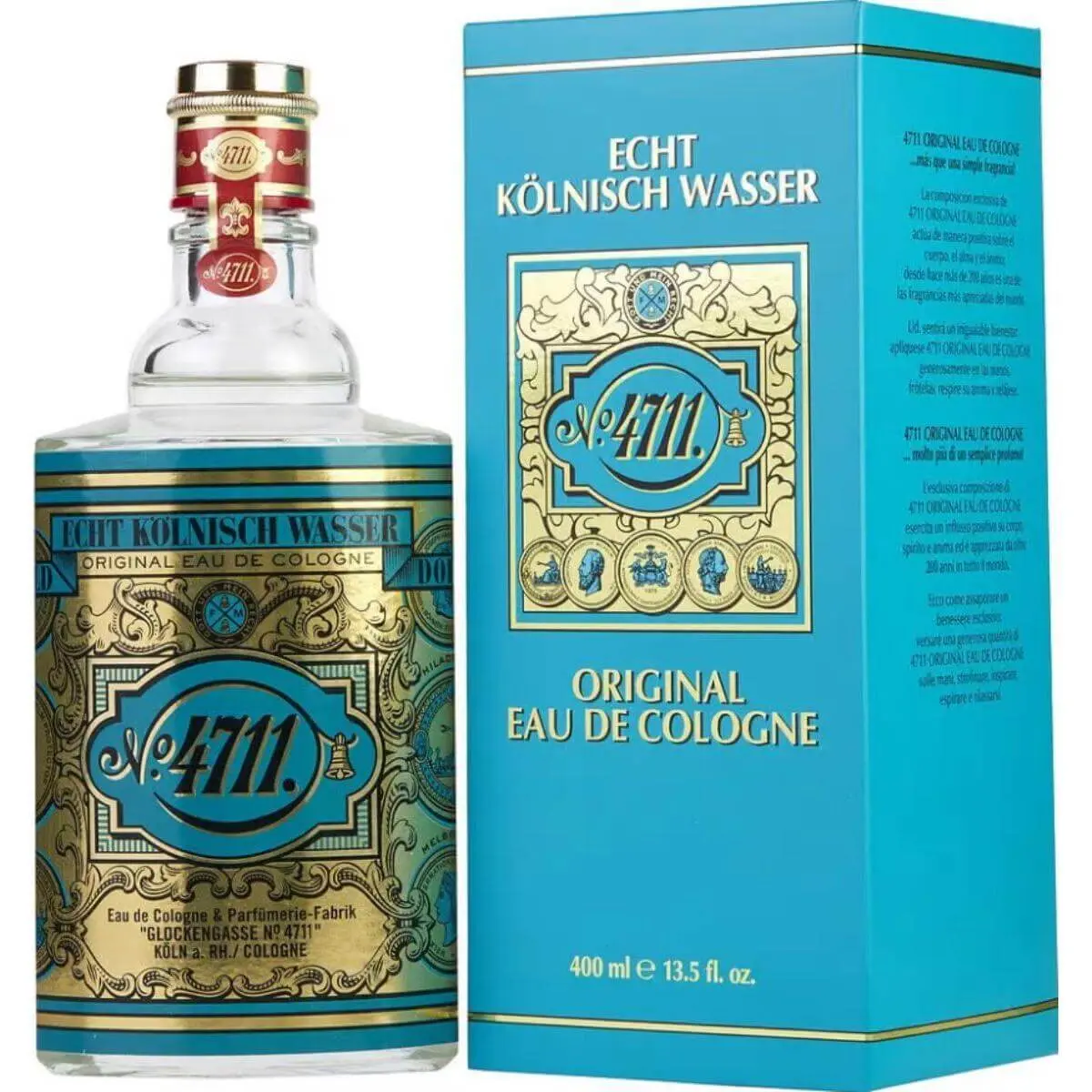 Maurer & Wirtz 4711 Original Cologne, Unisex Woody & Earthy Signature Scent with Peach, Rose & Fresh Citrus Notes, Liquid Fragrance for Smelling Good, 13.5 fl oz, Unisex Fragrance, High-Profile Elements