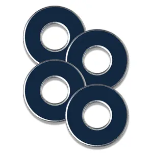 Washer Toss Game Set of 4 | Navy Blue | 2.5” Metal Throwing Washers | Tailgate and Backyard Game