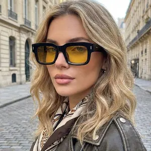 Vintage Oversized Sunglasses, Tinted Lens Glasses, Trendy Casual Sunglasses for Women & Men, Fashion Accessories for Everyday Use, High Quality Sunglasses