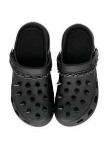 28pcs Punk Gun Spiked Rivet  For Shoes, Fashionable Chain Charms For Vented Clogs DIY Shoes Decoration, Shoes Accessory