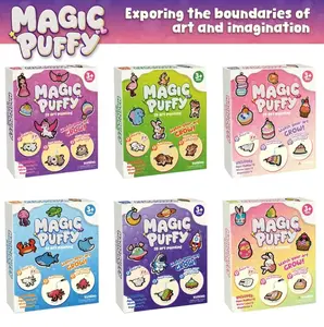 KYLVO Magic Foam 3D Art Kit for Kids, Puffy Paint DIY Craft Set, Mess-Free Paint-by-Number Activity, Creative Gift for Holidays, Birthdays & Special Occasions, Ages 3–10 Foam Painting Art Kits For Kids