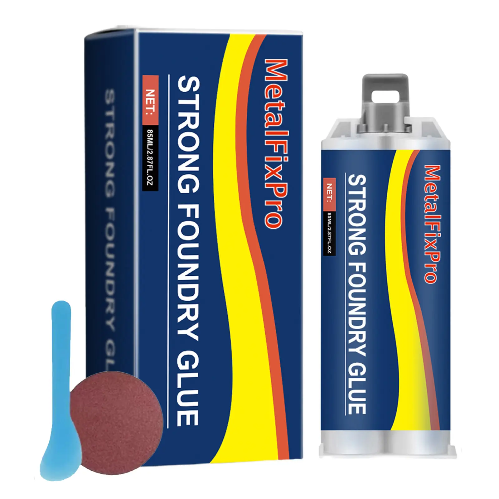 Professional Heavy-Duty Epoxy Metal Putty Super Glue - Extra Strong Adhesive for Welding, Leak Sealing, Stainless Steel, Iron Radiator, Fuel Tank