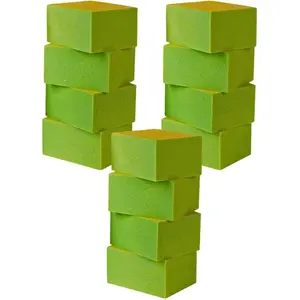 Green Foam Blocks for Floral Arranging - 12 Pack High-Density Wet & Dry Blocks for DIY Crafts, Wedding Centerpieces, Home Decor