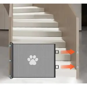 Retractable Pet Door for Hallway - Matte Finish, No Assembly Required, Width Adjustable, Suitable for Cats, Dogs and Small Pets