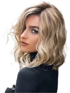 Women's Puffy Curly Wig, Premium Upgrade Version, 150% Density Wave Style with Rose Net Cap, Daily Party Festival Carnival, Synthetic Wavy Curly, Synthetic Curly Wigs, Synthetic Material Wigs