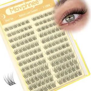 Short Lash Clusters Natural Cluster Eyelash Extensions 8-10-12MM Clear Band Cluster Lashes Extensions Wispy Individual Lashes CC-Curly Eyelash Clusters Pestañas Postizas Naturales 144Pcs DIY Lashes : Beauty & Personal Care