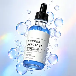 GHK-Cu Copper Peptide Serum with HyaluronicAcid Facial Serum, Deep Moisturizing &Nourishing, Firming & Wrinkle SmoothingFragrance-Free  Daily Face Serum for AllSkin Types I Men & Women, Cruelty-Free,Vegan Skincare