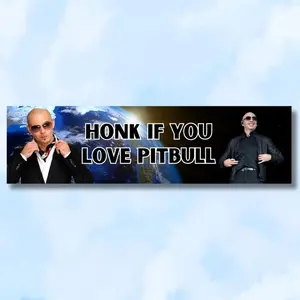 Honk if you love pitbull, singer, tiktok mr worldwide l Funny bumper sticker, gifts, decal, logo for car