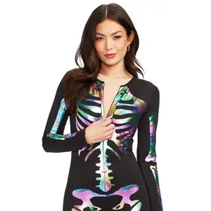 Iridescent Skeleton Bodysuit Costume