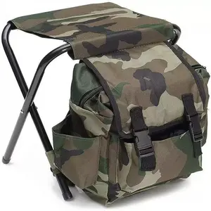 Portable Hiking Backpack Chair, Foldable Fishing Chair, Max Load 100kg Oxford Fabric Bench, Ideal for Camping, Hiking, Travel