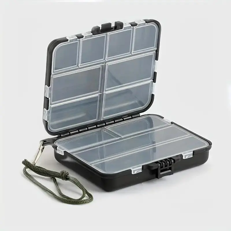 Double Sided Fishing Tackle Box, 1 Count Multi-compartment Fishing Lure Storage Box, Multifunctional Storage Box for Fish Hook & Accessories, Fishing Hooks, Fishing Gear, Fishing Tackle Organizer, Fishing Boxes