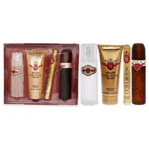 Cuba Royal by Cuba for Men - 4 Pc Gift Set 3.3oz EDT Spray, 1.17oz EDT Spray, 3.3oz After Shave, 6.7o